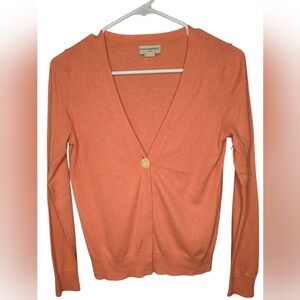 Banana Republic Orange V-Neck Cardigan Sweater